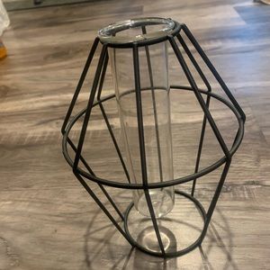 Metal/glass vase